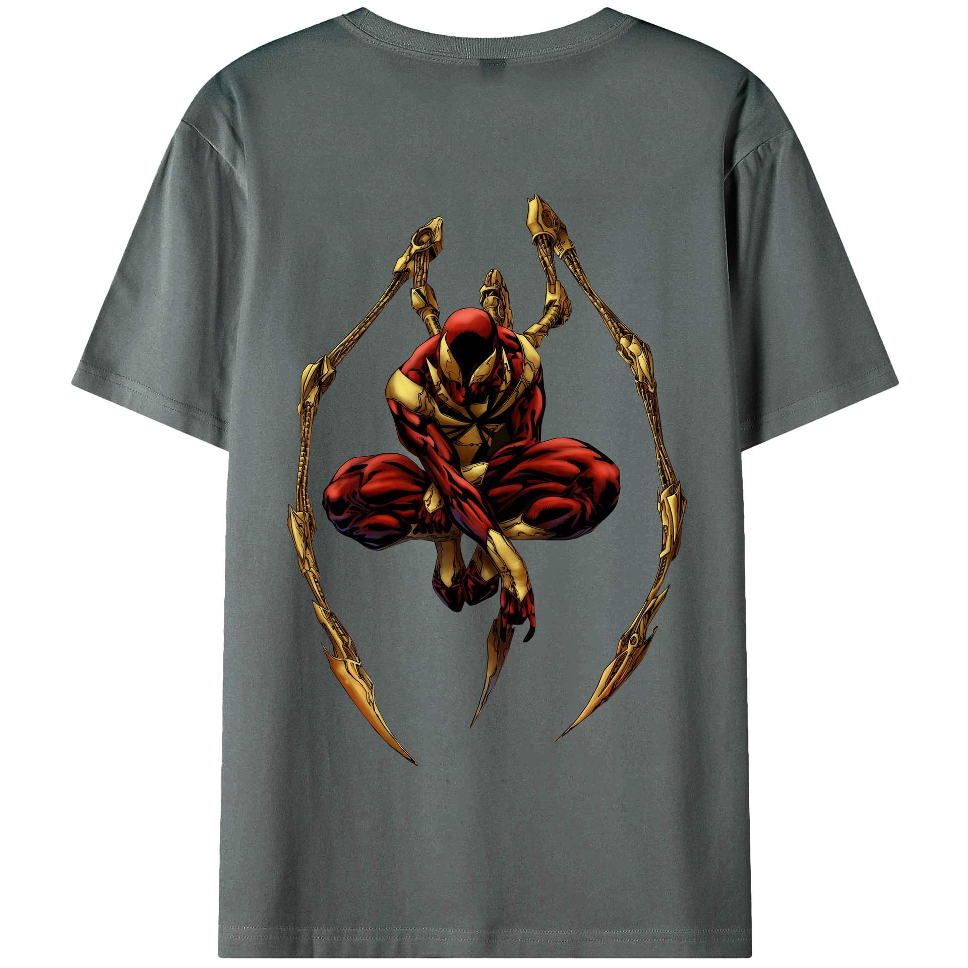 （画像用） Spider Man スパイダーマン 綿100％半袖Tシャツ（背面プリント）